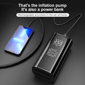 120W Handheld Air Compressor Wireless/Wired Inflatable Pump Portable Air Pump Tire Inflator Digital For Car Bicycle Balls