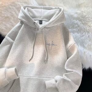 Hooded Pullover Sweatshirt Loose-fitting Casual Top