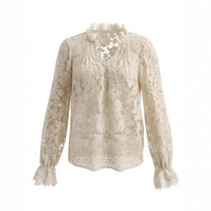 Women's Casual Elegant SpringAutumn Lace-Patchwork Top