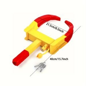Stainless Steel Heavy Duty Tire Lock. Nine-hole Adjustable. Fits Cars, Trucks, RVs, Trailers, Bikes, Motorcycles