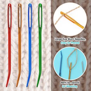 Stainless Steel Blunt-tipped Large-eye Yarn Knitting Needles Sewing Needles