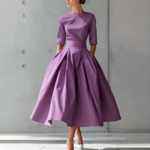 Fashionable Chic And Elegant High-Waisted Swing Dress