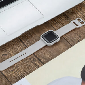 Solid Color Reverse Buckle Silicone Watch Strap For Smartwatches