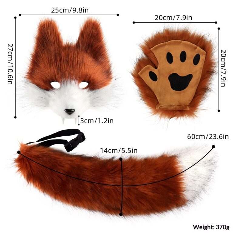 Halloween Simulation Wolf Fang Mask 3D Set