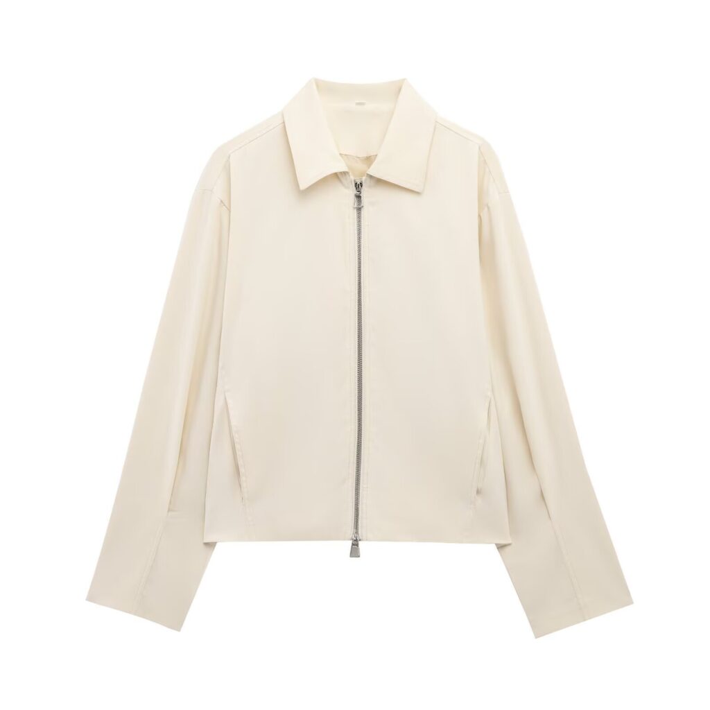 European And American-style Lapel Long-sleeve Zip-up Baseball Uniform Jacket