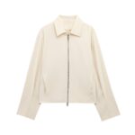 European And American-style Lapel Long-sleeve Zip-up Baseball Uniform Jacket