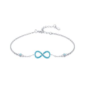 Infinite Love Symbol Turquoise Bracelet Jewelry