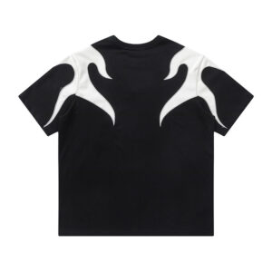 Men's Digital Print Creative Contrasting Color Flame Short-Sleeve T-Shirt