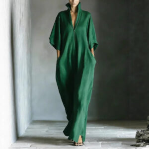 Women’s Fashion V-Neck Casual Loose Dress