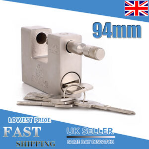 Warehouse Container Lock HEAVY DUTY 94mm Padlock High Security Shutter Lock UK