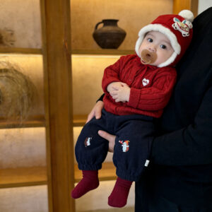 Winter Red Thickened Warm Cardigan Sweater