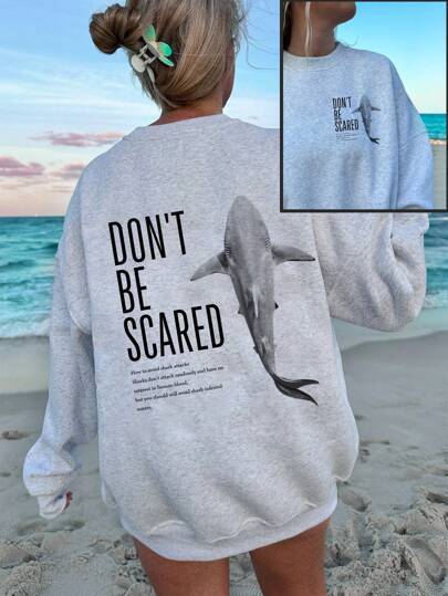 Women's Casual Simple Heart-Printed Loose-Fitting - Image 4