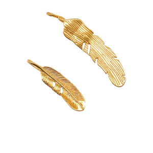 24k Gold Jewelry,Personalized Mother Daughter Feather Necklace