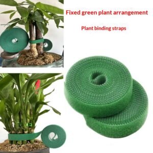Green Plant Velcro Cable Ties For Climbing Vines And Branches