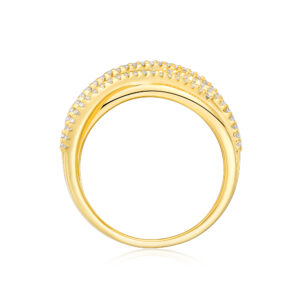 Engraved With Top-quality Moissanite, This Luxurious And Fashionable Minimalist Jewelry Set Features Silver Pieces Electroplated With Gold.