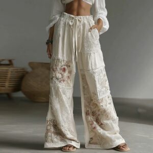 Women's Cotton-Linen Casual Wide-Leg Pants