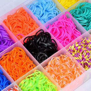 15000Pcs Kit Box Rubber Loom Bands Children Mult-color Make Woven Bracelet DIY