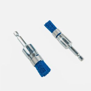 Tool For Repairing And Cleaning Fuel Injector Seats, Made Of Carbon Steel, Featuring A Black, Silver, And Blue Design