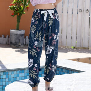 Plus-size Rayon Beach Mosquito-proof Cotton-look Pajama Pants