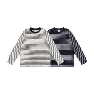 DK Kids' Japanese-Style Retro Striped Base Layer T-Shirt