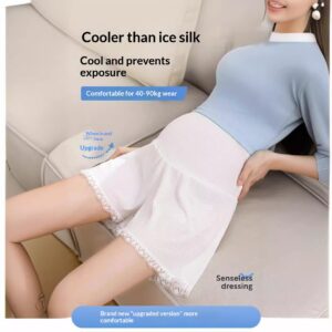 Summer Thin Ice Silk Maternity Safety Pants Anti-Exposure Shorts