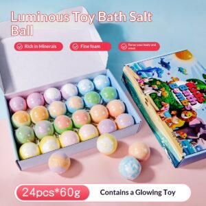 Animal Toy Bath Salt Ball Set 24 Pieces For Kids Bath Time