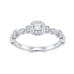 A Luxurious And Fashionable Minimalist Jewelry Ring Featuring Top-quality Moissanite, Made Of S925 Silver Electroplated With Platinum.