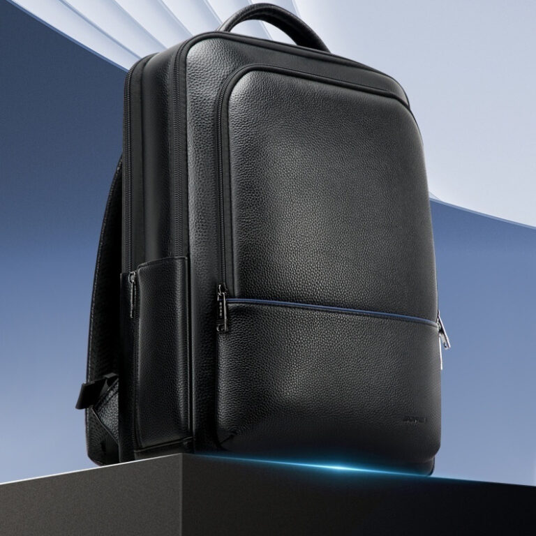 Men’s Fashionable Leather Business Commuter Backpack