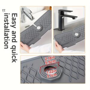 NonSlip Silicone Self-Draining Board,Large Kitchen Drain Board With 5 Incline For Self-Draining