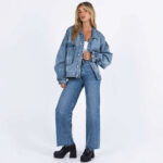 New Versatile 3D Bag Design Retro Classic Loose-fit Denim Jacket
