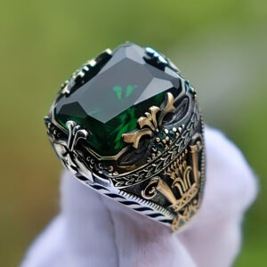 Jade Mens Luxury Ring, Unique Vintage And Striking