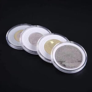 50 PCS Coin Capsules Storage Box With Wooden Case Holder Display