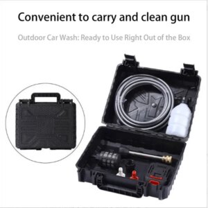 200 Bar Cordless High Pressure Cleaner With 2 Batteries, Portable Power Washer With Spray Gun