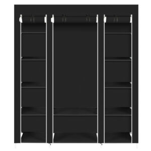 Portable Clothes Closet Wardrobe Storage Organizer With Non-Woven Durable
