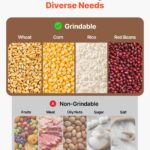Electric Grain Mill Grinder, 110 Lbs/H Commercial Spice Grinders, 1500W Cast Iron Pulverizer Powder Machine With Non-Slip Rubber Feet, For Dry Grains, Spices, Cereals, Coffee, Corn & Pepper