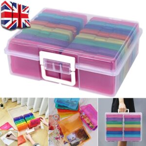 Multicoloured Photo Storage Box 4.7x6.6 Picture Album Organizer Container Craft Case