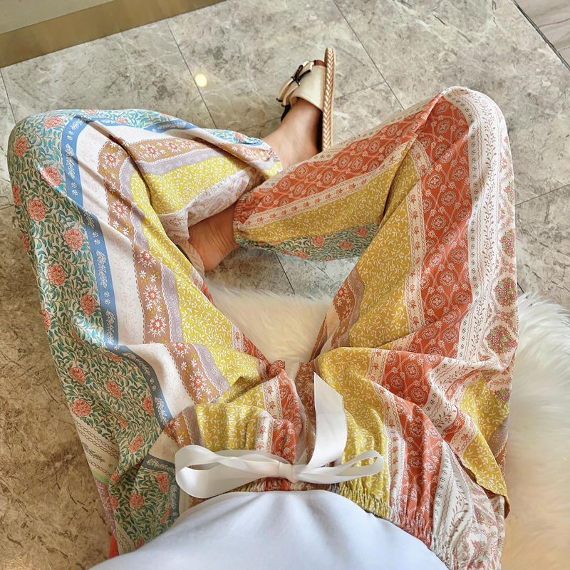 Plus-size Rayon Beach Mosquito-proof Cotton-look Pajama Pants - Image 9