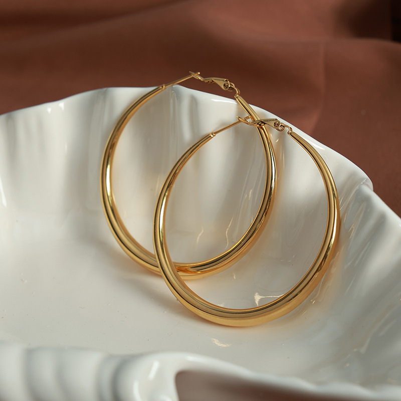 18K Gold-Plated Earrings Bold Yet Minimalist For Women