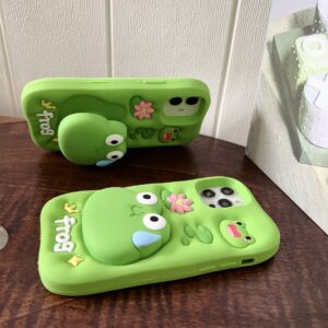 Cute Cartoon Sweaty Frog Silicone Phone Case