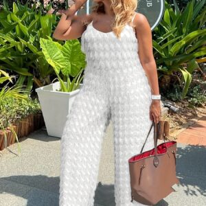 Plus-size Fashionable And Elegant Loose-fit Strap Jumpsuit