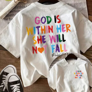 Letter-printed T-shirt Unisex Cotton Crew Neck Loose-fitting