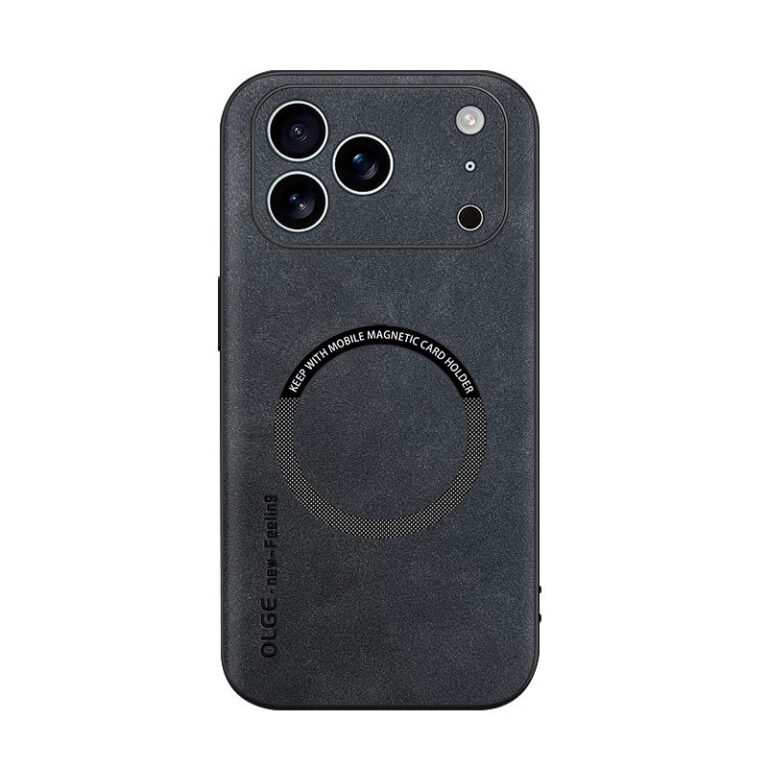Magnetic Charging Phone Case Ultra Thin Leather