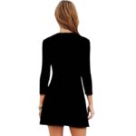 Women's Cross-Tie Strap Long-Sleeve Casual Dress
