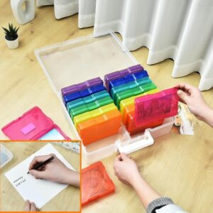 Multicoloured Photo Storage Box 4.7x6.6 Picture Album Organizer Container Craft Case
