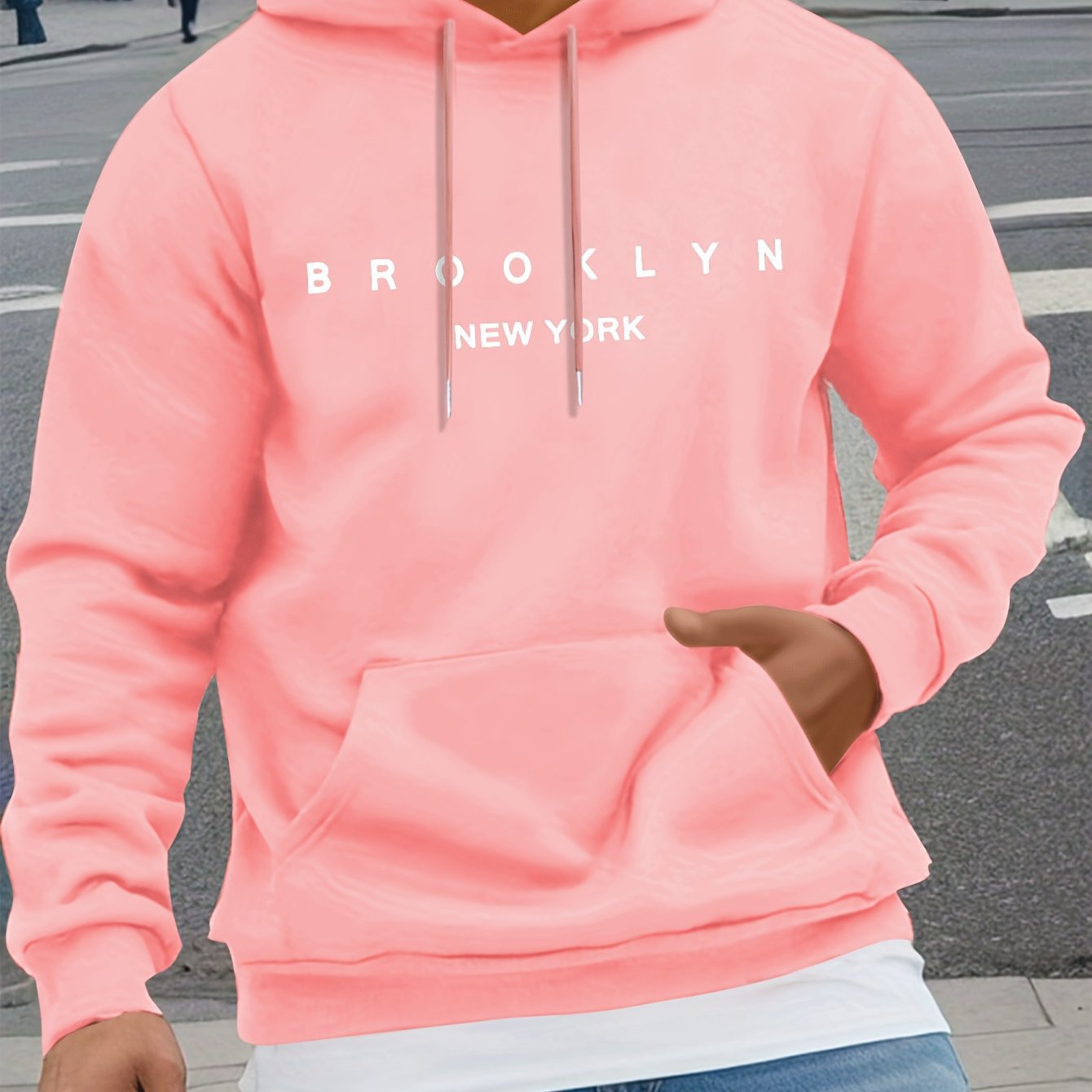 Letter-print Casual Hooded Sweatshirt - Image 9