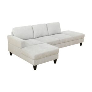 Self Pickup Only–Grey White Lint 2-Piece Couch Living Room Sofa Set