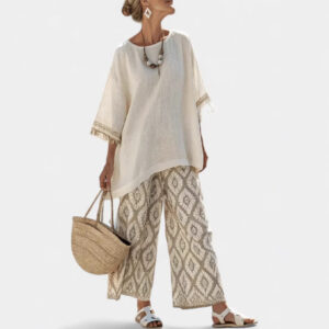 Loose Casual Womens Summer Cross-Border Fashion Beach Vacation Two-Piece Set