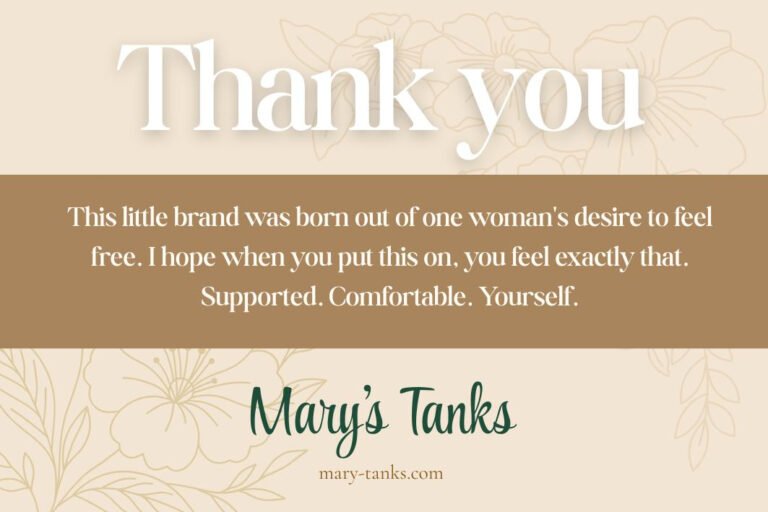 Thank You Card For Mary’s Tanks
