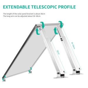 Solar Photovoltaic Adjustable Front And Rear Foot Brackets, Single Set Of 15-30 Degrees (nut Type)