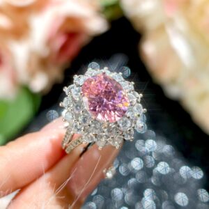 Dazzling Princess Shiny Full-Crystal Zircon Womens Open-End Ring